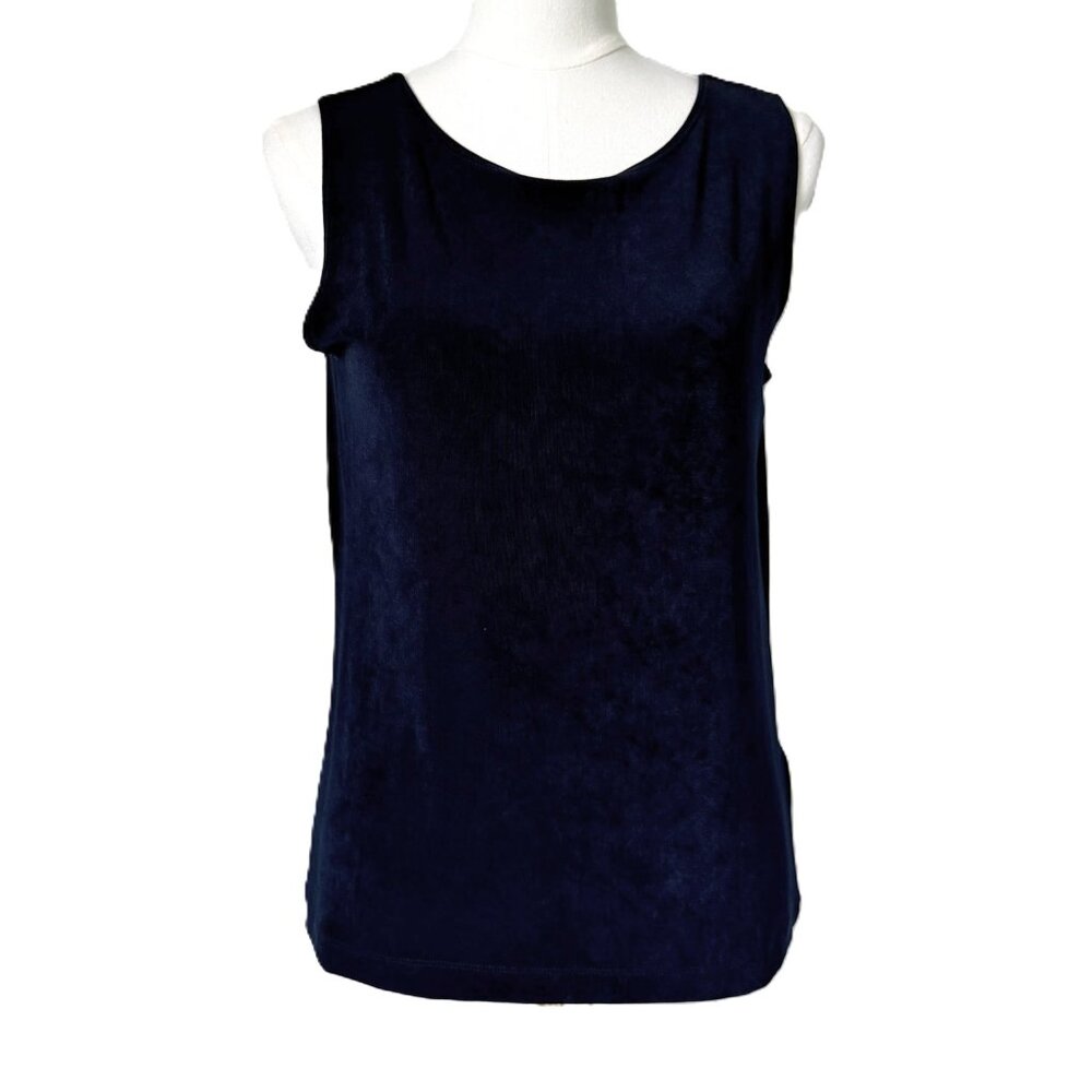 CHICO'S TRAVELERS | Navy Classic Reversible Tank Sz S